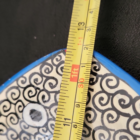 VINTAGE BEAUTIFUL COLORFUL MEXICAN FOLK ART WALL HANGING PLATE. - Picture 5 of 11